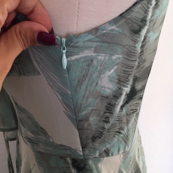 Lulus MEANT TO BE SAGE GREEN PRINT HIGH-LOW DRESS - Picture 8 of 9